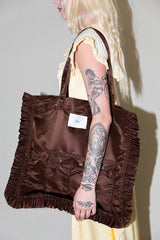 Thea Ruffle Nylon Tote