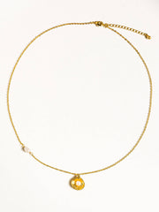 Daphne Gold Pearl Shell Necklace