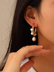 Helios Pearl Hoop Earring