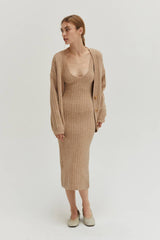 Jane Ribbed Sweater Dress Two-Piece Set