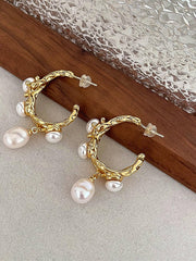 Helios Pearl Hoop Earring