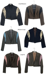 Blazer recyclé vintage Fringe Frenzy de Shop Journal 