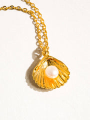 Daphne Gold Pearl Shell Necklace