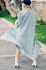 Urban Blues Long Denim Trench