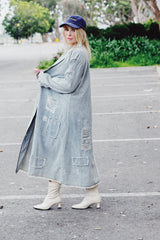 Urban Blues Long Denim Trench