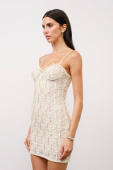 Gisele Ruffle Lace Mini Dress