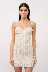 Gisele Ruffle Lace Mini Dress